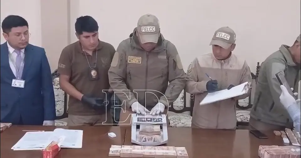 More than Bs 1 million seized from former prosecutor Mariaca's aide in Felcc custody