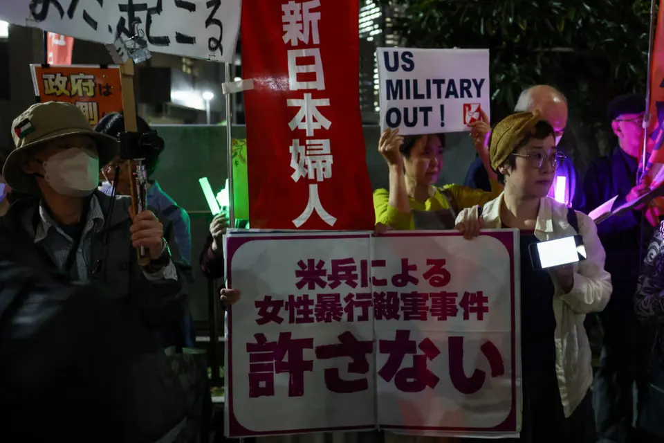 US Marine charged with murder in Okinawa triggers base lockdown and protests