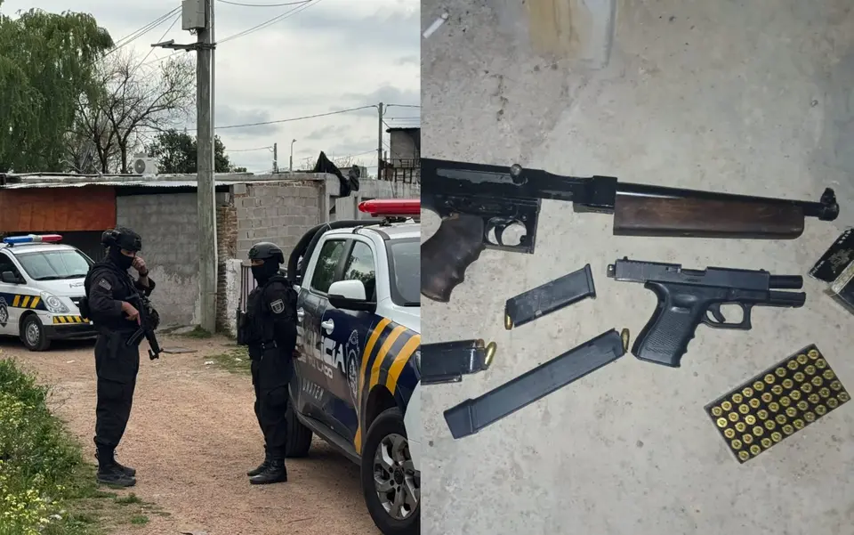 Armas de guerra incautadas en operativos por balaceras en el oeste de Montevideo