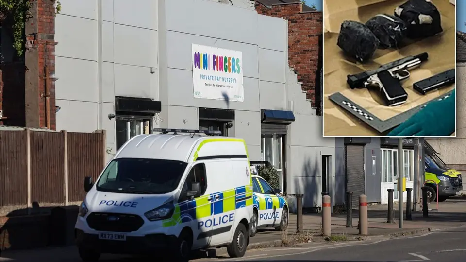 Gun and ammunition seized in Irlam nursery raid, two men arrested
