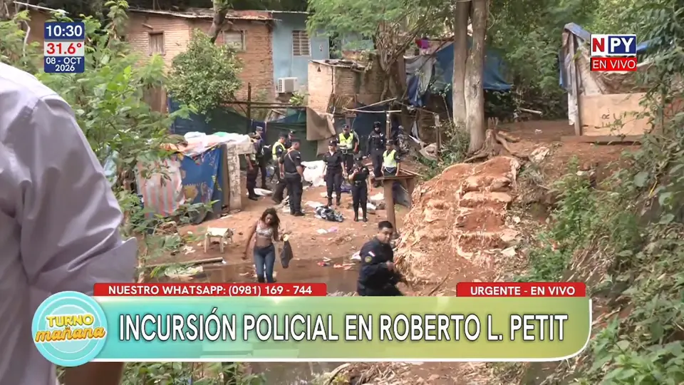 Police operation in Asunción neighbourhoods yields one arrest for robbery and several detentions