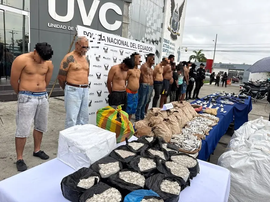Operativo Apolo 33 en Guayaquil: 16 detenidos y 13 sacos de explosivos artesanales decomisados