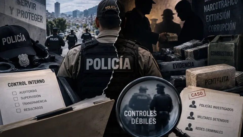 Corrupción policial en Ecuador: infiltración criminal y controles débiles exponen a la institución