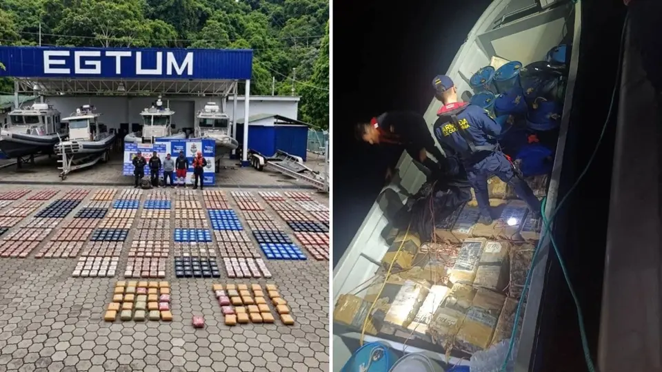 Armada colombiana incauta 1,6 toneladas de droga en el Pacífico tras naufragio