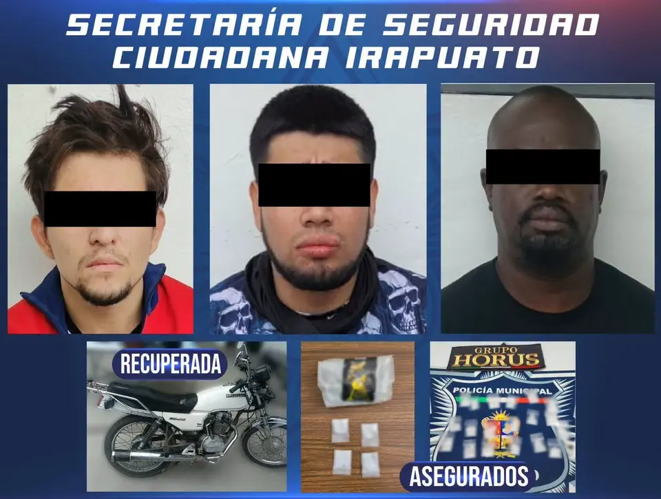 Cubano detenido en Irapuato con cinco paquetes de presuntas drogas tras parada de tráfico