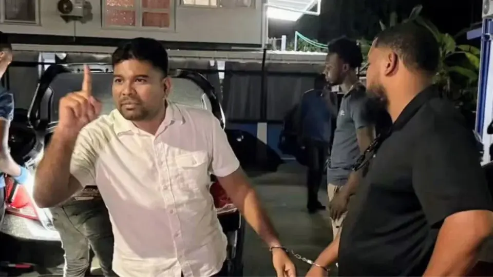 Opposition Leader Azruddin Mohamed arrested near police officer's Georgetown home