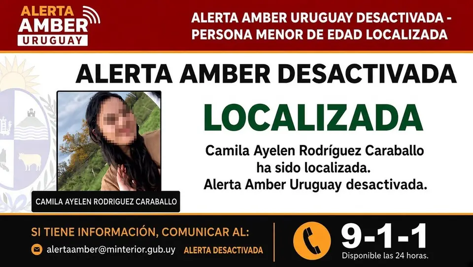 Adolescente uruguaya hallada con vida en Argentina; detenido un hombre de 37 años