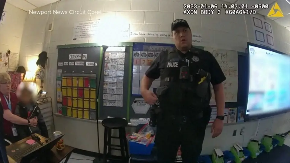 Body cam footage released after 6-year-old shot teacher at Virginia school in 2023