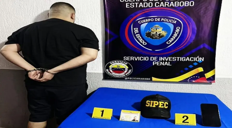 Hombre detenido por usurpación de identidad y estafa en Valencia, Carabobo