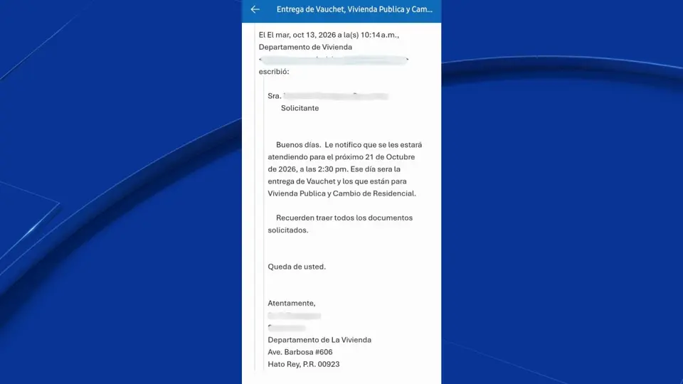 Fraudulent Gmail emails offering fake housing vouchers in Puerto Rico