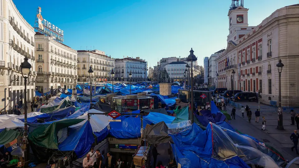 Man arrested after sexual assault on woman at Puerta del Sol encampment