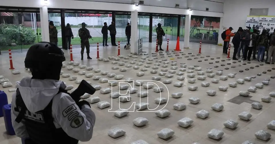 FELCN decomisa 289 kg de droga y 311 kg de permanganato en cuatro operativos en Santa Cruz