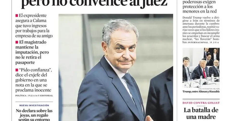 Zapatero appears before National Court on influence-trafficking and Saudi jewellery charges