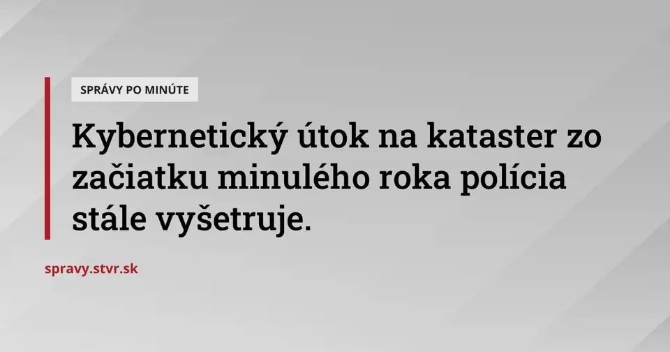 Investigation into hacker incident at cadastre continues