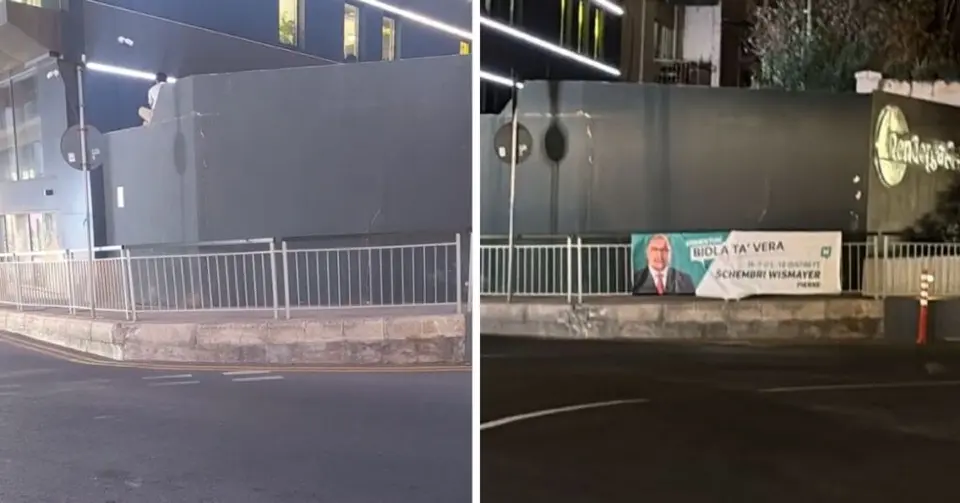 Momentum Reports Second Banner Theft in St Julian's Ahead of Election