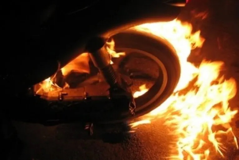 Company motorcycle found burnt in Nicosia