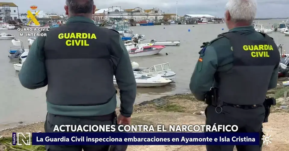 Operation in Huelva against vessels involved in drug trafficking