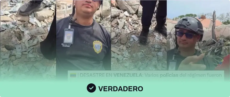 Agentes venezolanos arrestados por hurto de dólares entre ruinas de edificios en La Guaira