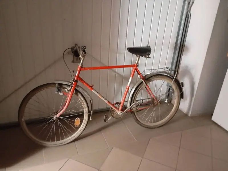 During community service work he borrowed a bicycle without permission. Twenty-three-year-old in police custody