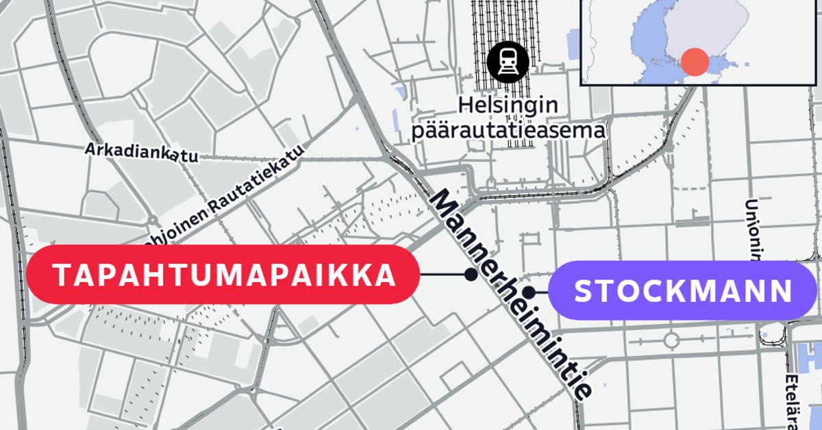 Mies haavoittui teräaseella Helsingin keskustassa aamuyöllä – poliisi otti tekijän kiinni