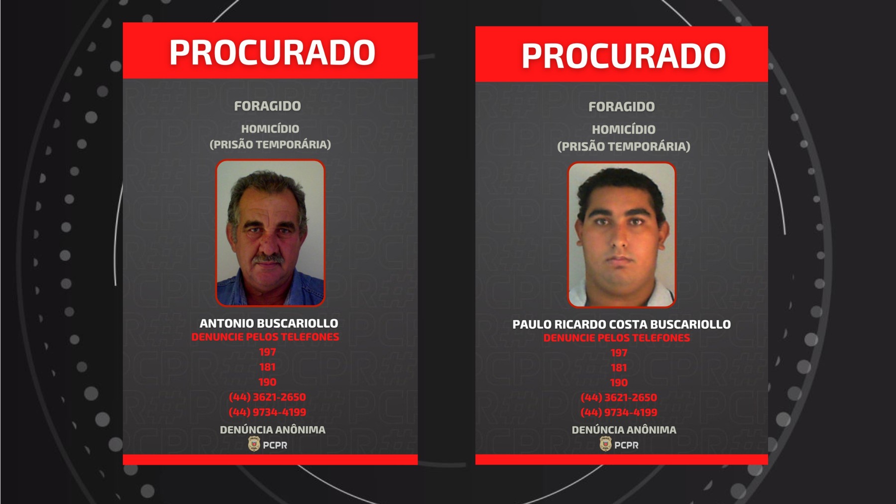 Pai e filho foragidos por chacina no Paraná são incluídos em alerta internacional da Interpol