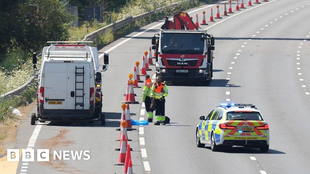 Highways worker killed on M23 near Gatwick, van driver arrested