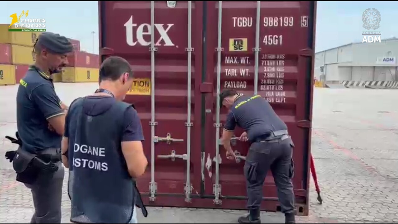 Sequestrati 113 kg di cocaina pura nel porto di Gioia Tauro: valeva 20 milioni