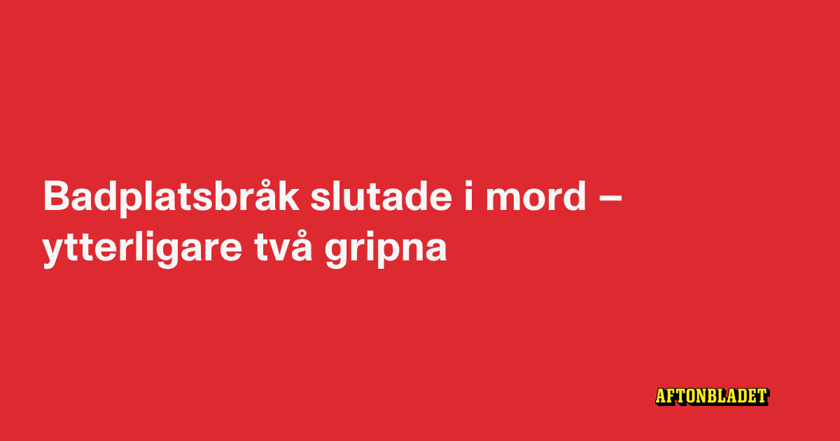 Fyra gripna efter dödligt bråk vid badplats i Stenungsund