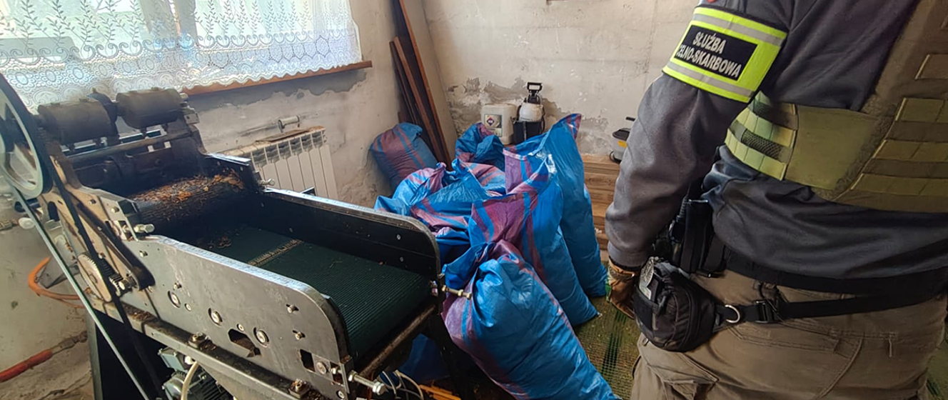 Nielegalna krajalnia tytoniu w Mysłowicach rozbita – 61-latek z Sosnowca z zarzutami