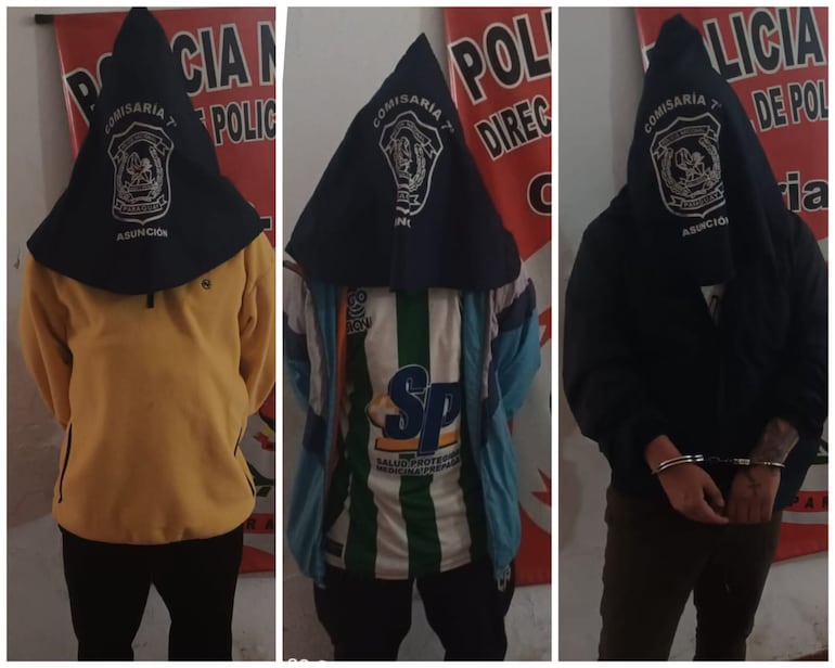 Tres hombres armados detenidos en Asunción tras amenaza con arma en semáforo