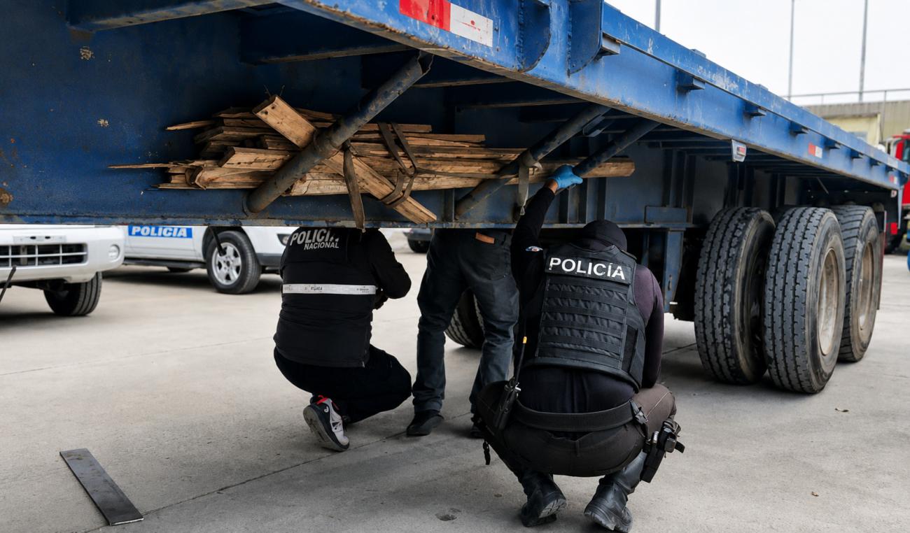 Incautación de 602 bloques de cocaína en tráiler en Guayaquil valorados en $18 millones