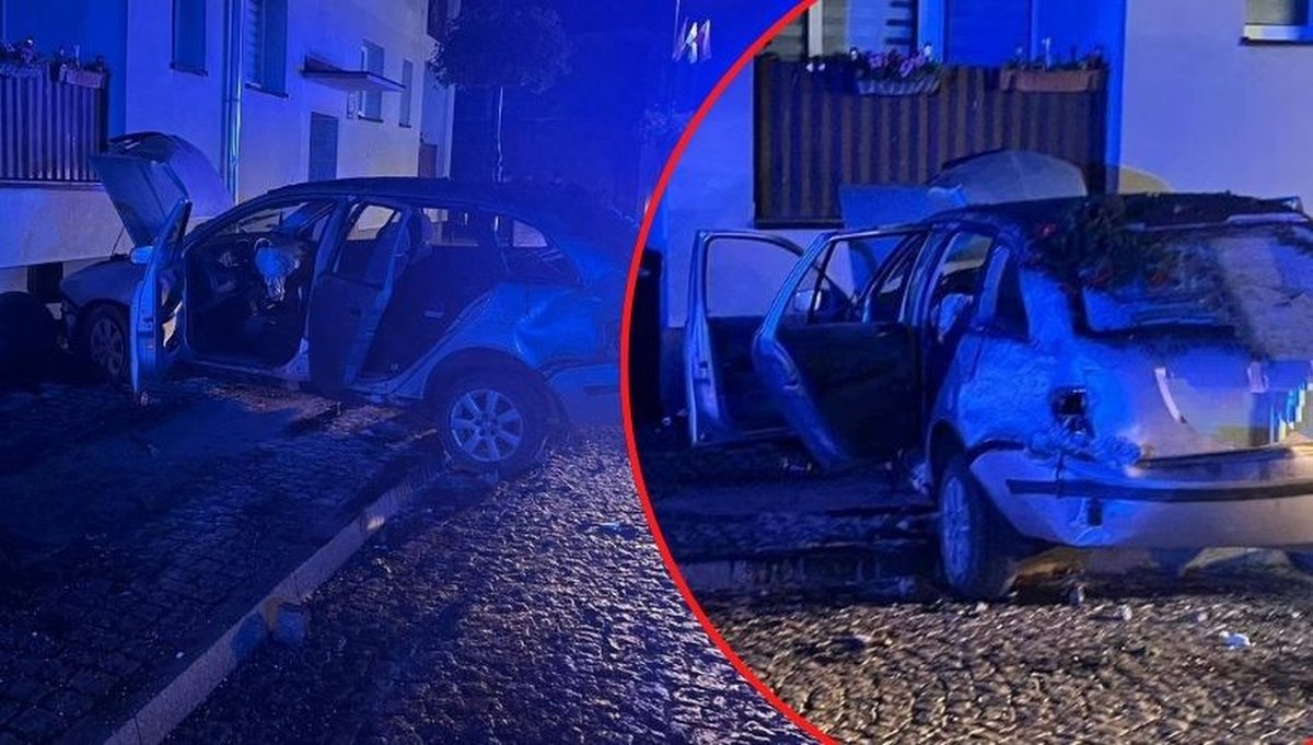 Nietrzeźwy nastolatek staranował elewację bloku w Barwicach
