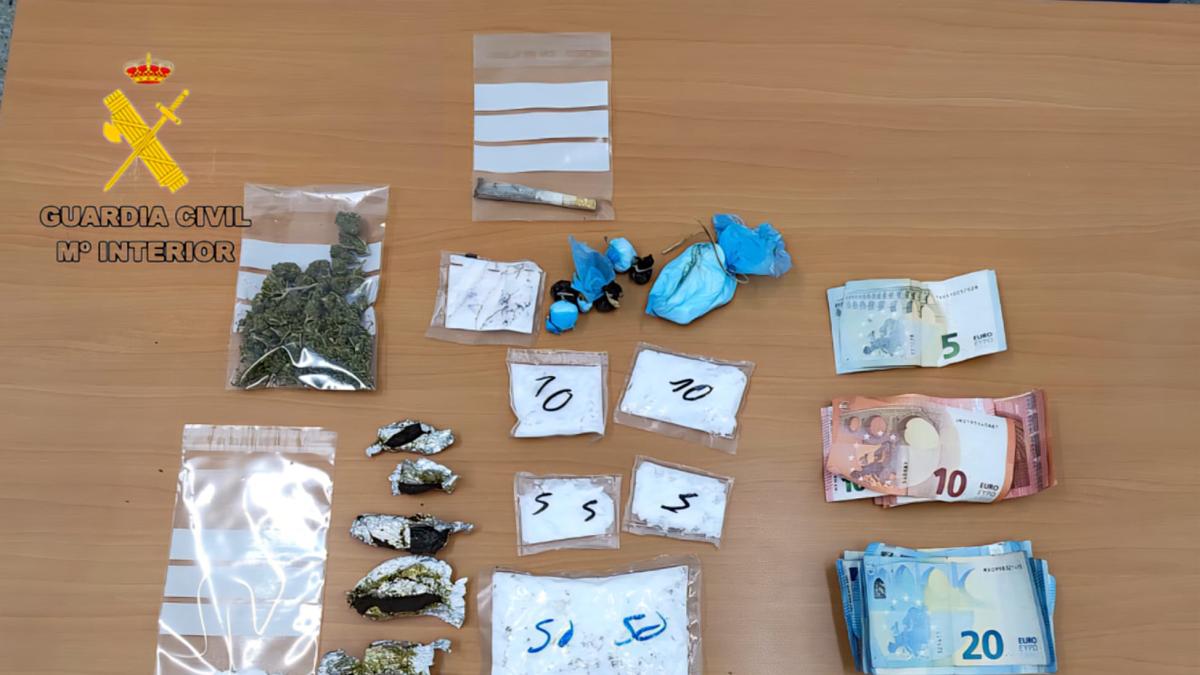 Detenido en Sangüesa con speed, cocaína, hachís y marihuana y 890 euros en efectivo