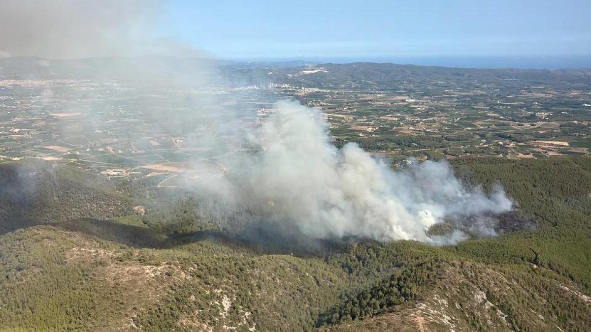 Detenido el dueño del coche calcinado en el incendio forestal de Castellví de la Marca
