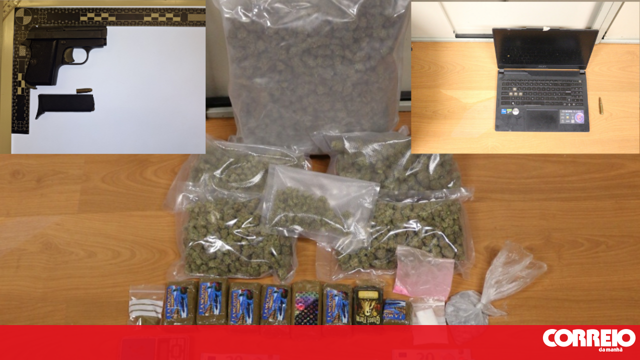 Jovem detido em Beja com mais de três mil doses de droga e uma arma