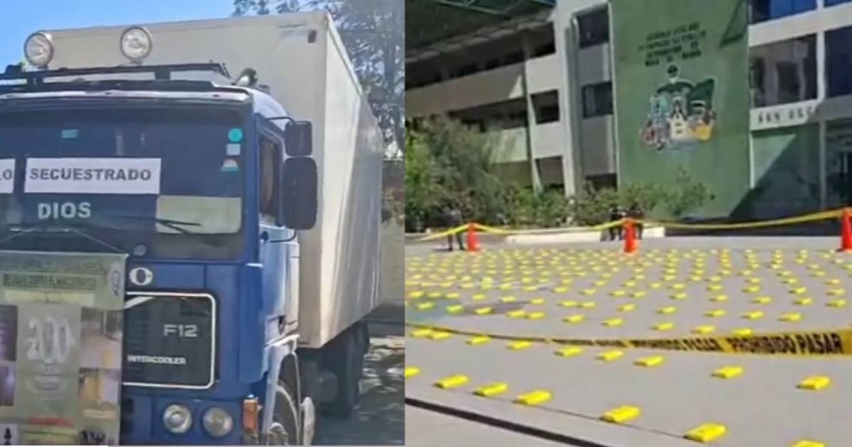Incautan 360 paquetes de cocaína en camión con compartimiento secreto en Bermejo