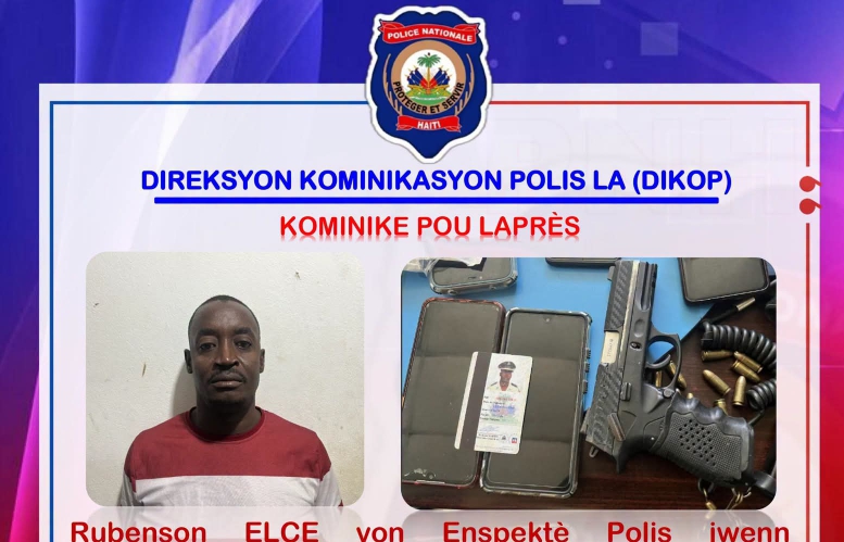 Inspecteur de la PNH arrêté à Pétion-Ville pour liens présumés avec un gang