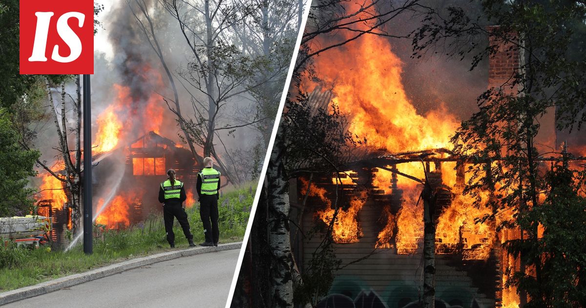Talo tuhoutui täysin tulipalossa Espoossa – poliisi otti kiinni nuoren miehen tuhotyöstä