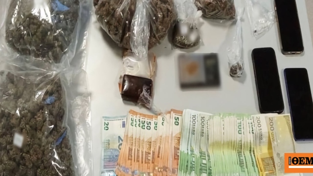 Συνελήφθησαν δύο νεαροί στη Λάρισα με πάνω από κιλό κάνναβης