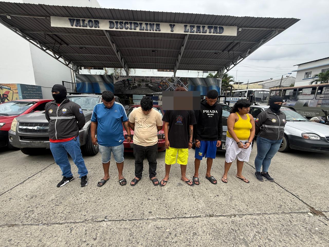 Cinco presuntos miembros de red criminal caen en Guayaquil por secuestro extorsivo