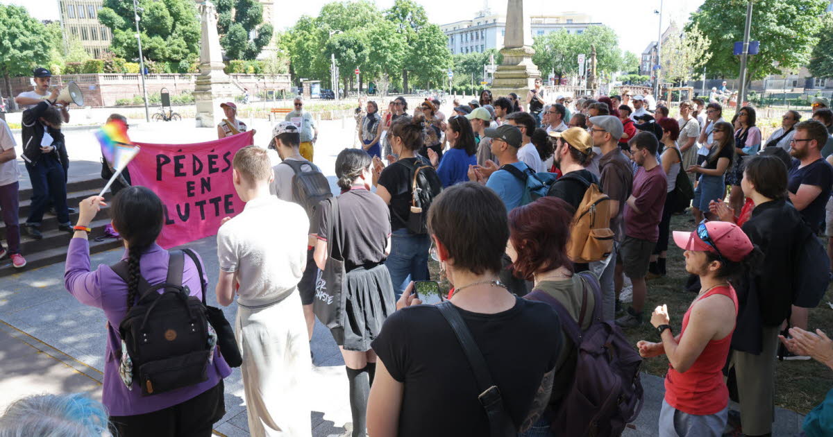 Une centaine de personnes manifestent à Strasbourg en hommage à Noahm, victime d'une agression homophobe