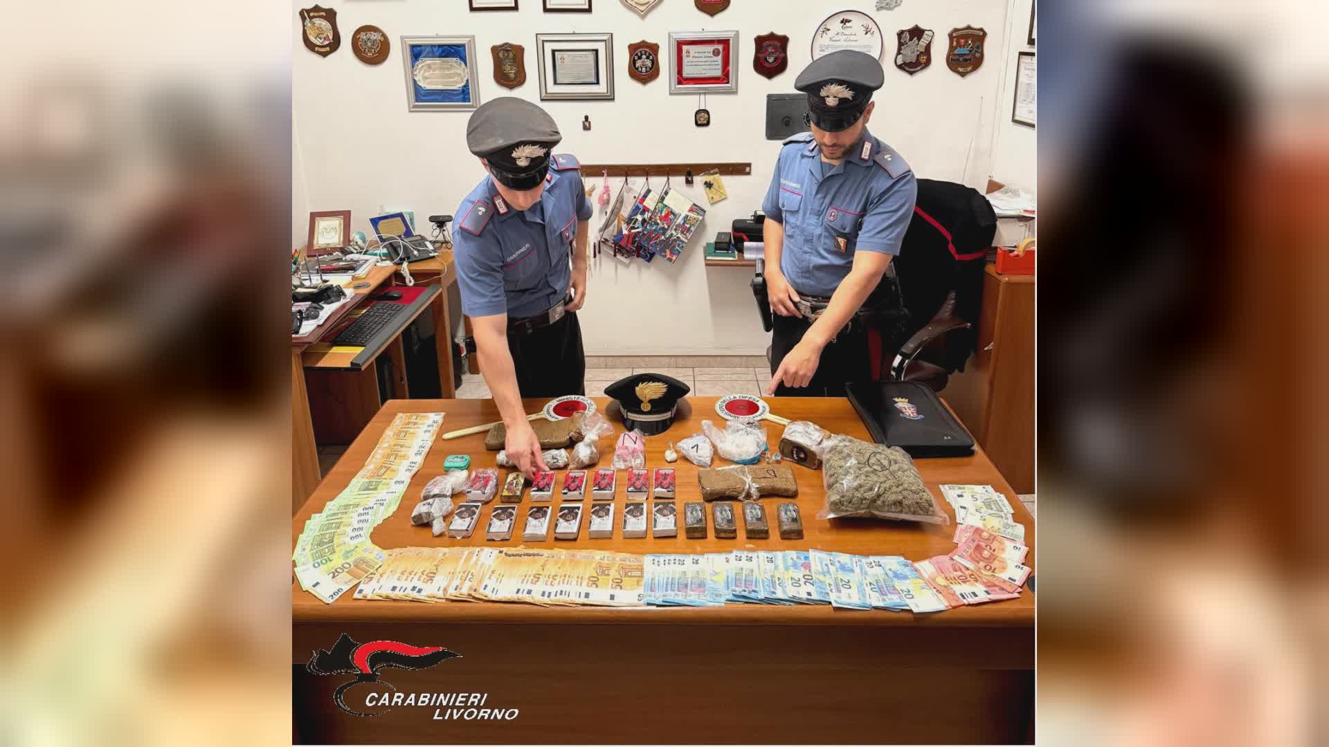 Maxi sequestro di droga a Venturina Terme: arrestato 40enne, deferito 20enne