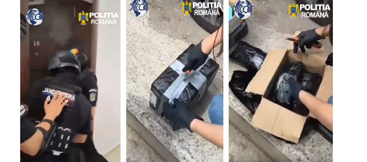 Trei tineri arestați la Constanța după ce au preluat un colet cu 3 kg de cristal din Polonia