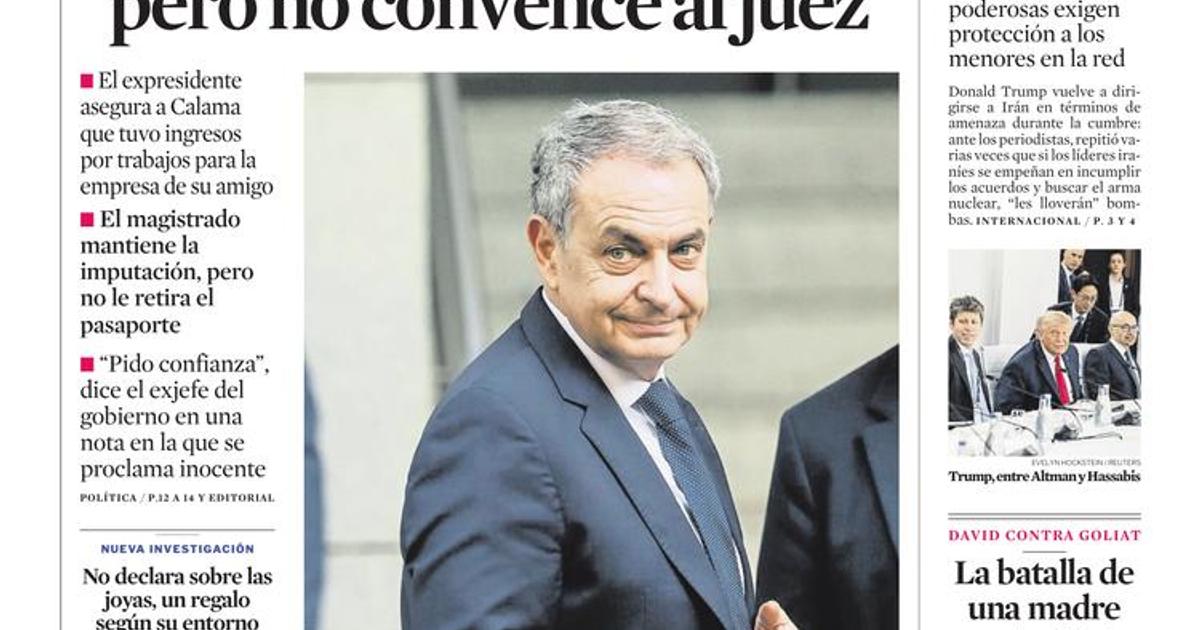 Zapatero comparece ante la Audiencia Nacional por tráfico de influencias y joyas saudíes