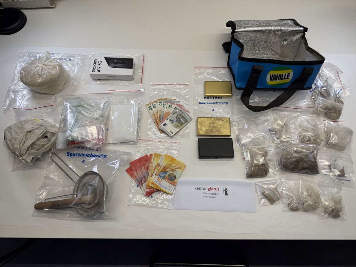 Mutmasslicher Heroinhändler in Näfels GL festgenommen