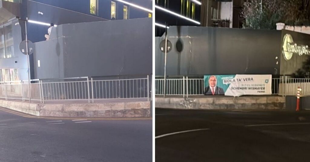Momentum Reports Second Banner Theft in St Julian's Ahead of Election