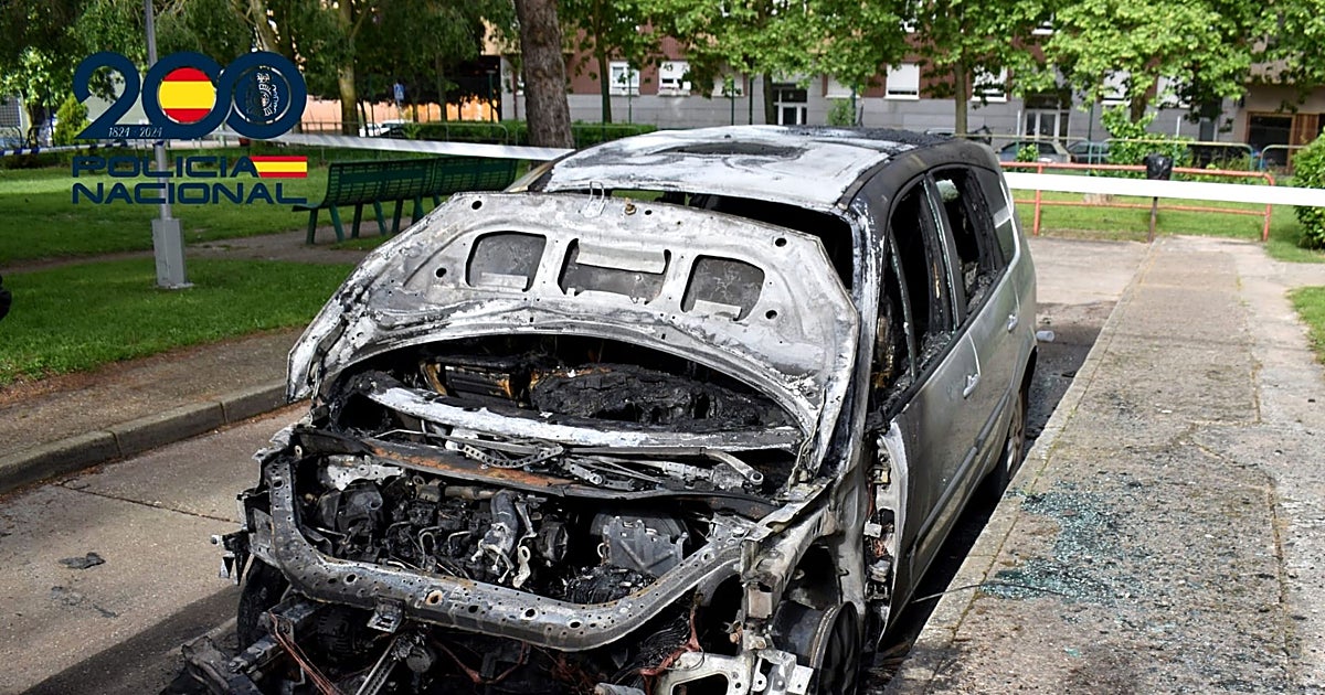 Detenido en Burgos un hombre con amplio historial por incendiar cuatro coches movido por la venganza