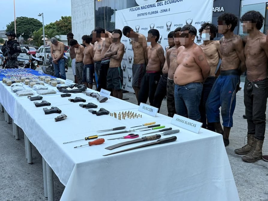 Operativo Apolo 22: 29 detenidos y nueve armas de fuego incautadas en Guayaquil y Durán