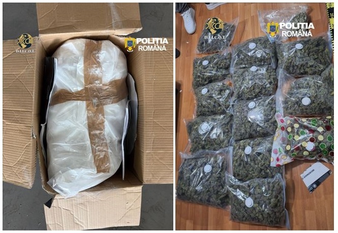 Trafic internațional de droguri în Vrancea: doi arestați, 45 kg de canabis confiscate