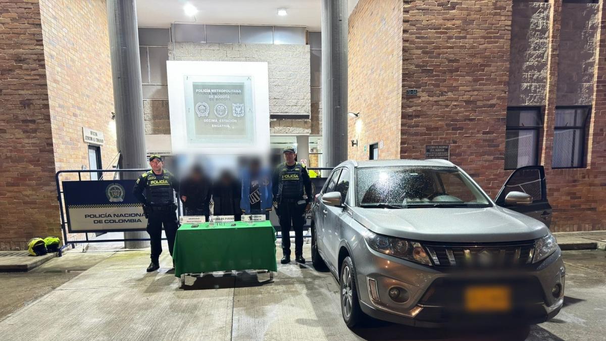 Cayeron tres ladrones de carros de lujo en Bogotá; uno tenía brazalete del Inpec